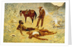He Lay Where He Had Been Jerked, Still as a Log by Frederic Remington