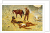 He Lay Where He Had Been Jerked, Still as a Log by Frederic Remington