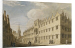 Oriel College, Oxford, with St. Mary's Church in the Distance by Thomas Malton Jr