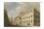 Oriel College, Oxford, with St. Mary's Church in the Distance by Thomas Malton Jr
