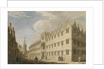 Oriel College, Oxford, with St. Mary's Church in the Distance by Thomas Malton Jr