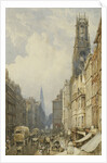 Fleet Street Looking up to Temple Bar with Old St. Dunstans, and St. Clement Danes by George Sidney Shepherd