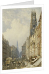 Fleet Street Looking up to Temple Bar with Old St. Dunstans, and St. Clement Danes by George Sidney Shepherd
