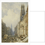 Fleet Street Looking up to Temple Bar with Old St. Dunstans, and St. Clement Danes by George Sidney Shepherd
