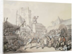 A Cornish Wrestling Match by Thomas Rowlandson