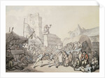 A Cornish Wrestling Match by Thomas Rowlandson