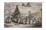 Honiton, Devon: Shoes and Hats for Sale Outside The Lion Inn by Thomas Rowlandson