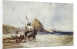 Unloading a Coaster Below St. Michael's Mount by Charles Bentley