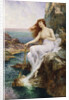 A Sea Nymph Seated on a Rock with a Ribbon of Seaweed by Alfred Augustus Glendening