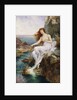 A Sea Nymph Seated on a Rock with a Ribbon of Seaweed by Alfred Augustus Glendening