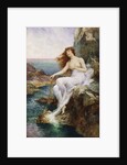 A Sea Nymph Seated on a Rock with a Ribbon of Seaweed by Alfred Augustus Glendening