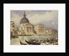 The Church of San Simone and San Guida (San Simeone Piccolo), Venice: Arrival of a Train by Myles Birket Foster
