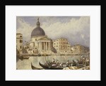 The Church of San Simone and San Guida (San Simeone Piccolo), Venice: Arrival of a Train by Myles Birket Foster