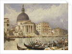 The Church of San Simone and San Guida (San Simeone Piccolo), Venice: Arrival of a Train by Myles Birket Foster