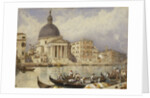 The Church of San Simone and San Guida (San Simeone Piccolo), Venice: Arrival of a Train by Myles Birket Foster