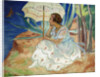 Young Woman with an Umbrella, Saint Maxime by Henri Lebasque