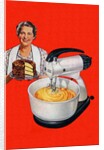 1940s Housewife with a Cake and Stand Mixer by Anonymous