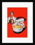 1940s Housewife with a Cake and Stand Mixer by Anonymous