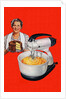1940s Housewife with a Cake and Stand Mixer by Anonymous
