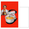 1940s Housewife with a Cake and Stand Mixer by Anonymous