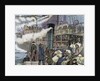 Boat carrying goods in the port of London by Anonymous