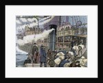 Boat carrying goods in the port of London by Anonymous