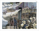 Boat carrying goods in the port of London by Anonymous