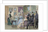 Meeting of aristocratic families in the living room by Corbis