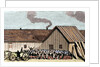Mennonite religious service outside the hut by Anonymous