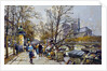 The Rive Gauche, Paris with Notre Dame Beyond by Eugene Galien-Laloue