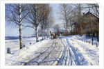 Winter Scene, Dalarne by Peder Monsted