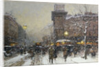 La Porte St. Martin, Paris by Eugene Galien-Laloue