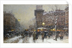 La Porte St. Martin, Paris by Eugene Galien-Laloue