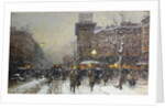 La Porte St. Martin, Paris by Eugene Galien-Laloue