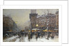 La Porte St. Martin, Paris by Eugene Galien-Laloue