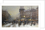 La Porte St. Martin, Paris by Eugene Galien-Laloue