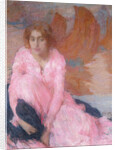 The Pink Dress by Edmond Francois Aman-Jean