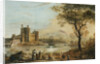 Caernarvon Castle, with a Harper in the Foreground by Paul Sandby