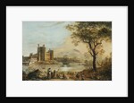 Caernarvon Castle, with a Harper in the Foreground by Paul Sandby