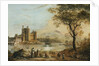 Caernarvon Castle, with a Harper in the Foreground by Paul Sandby