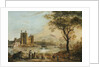Caernarvon Castle, with a Harper in the Foreground by Paul Sandby