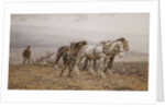 The Ploughman Wilmington Polegate, Near Eastbourne by Joseph Harold Swanwick