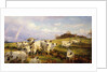 Wild Cattle of Chartley, Chartley Castle Beyond by Henry William Banks Davis