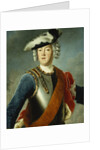 Portrait of a Gentleman, Said to be August William, Half Length, Wearing a Blue Jacket, White Shirt, and Armour Breast Plate by Anonymous