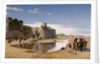 An Arab Caravan outside a Fortified Town by Jean-Leon Gerome