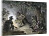 American Revolutionary War (1775-1783). Indians with their prisoners in the Wyoming Valley. Pennsylv by Anonymous