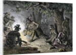 American Revolutionary War (1775-1783). Indians with their prisoners in the Wyoming Valley. Pennsylv by Anonymous