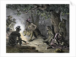American Revolutionary War (1775-1783). Indians with their prisoners in the Wyoming Valley. Pennsylv by Anonymous