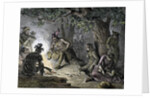 American Revolutionary War (1775-1783). Indians with their prisoners in the Wyoming Valley. Pennsylv by Anonymous