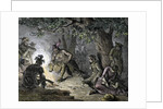 American Revolutionary War (1775-1783). Indians with their prisoners in the Wyoming Valley. Pennsylv by Anonymous